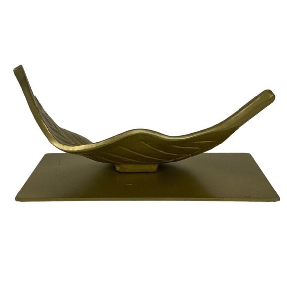 Ikea Markniva Leaf Decoration Figure Gold Gilt Cast Metal Color Shelf Decor - Picture 3 of 6